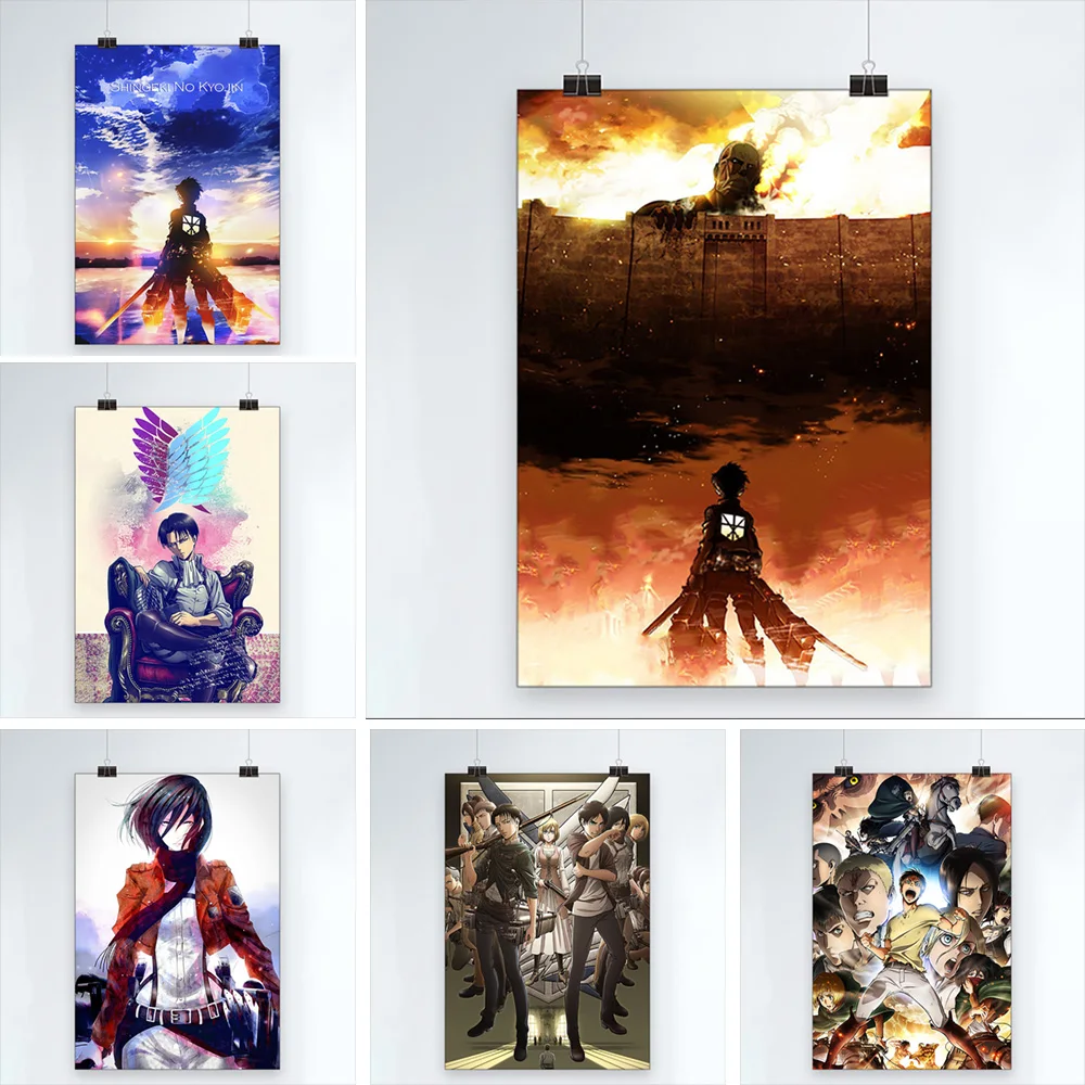 

Prints Japanese Anime Home Decor Attack on Titan Canvas Paintings Wall Artwork Modern Modular Pictures For Living Room Poster