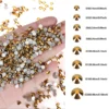 1440pcs Gold Crystal Flatback Non Hot Fix Rhinestones Stones Beads Glass Jewelry Charm Nail Art Decorations Jewelry Accessories 5