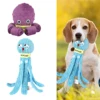 Octopus Soft Plush Toy Dogs Voice Plush Toy Interactive Dog Chew Toys Plush Stuffing Pet Supplies Dog Toys for Small Medium Dogs