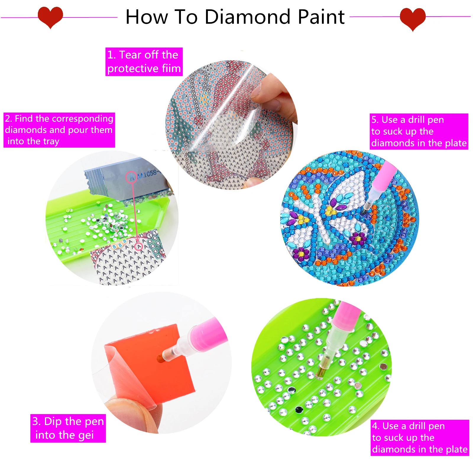 DIY Landscape Diamond Painting Coasters with Holder Anti Slip Wood Coasters Scenery Diamond Art for Adults 8pcs