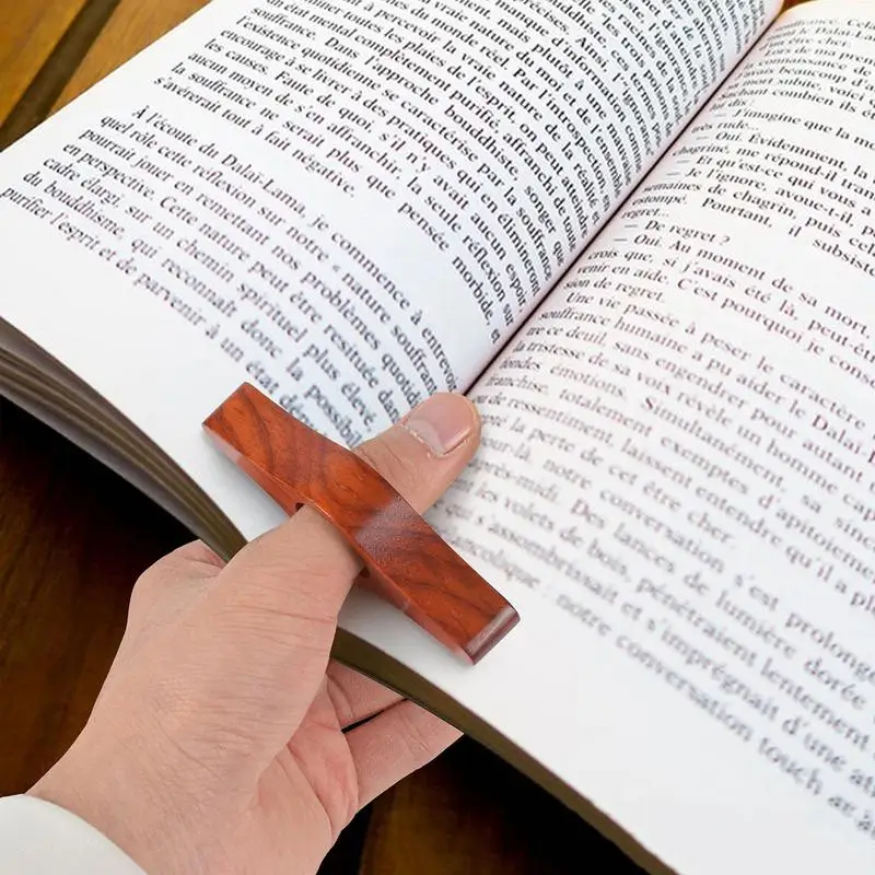 Wooden Thumb Bookmark Thumb Book Page Support Wooden Book Finger Page Holder Reading Aids Book Accessories Tools For Reading