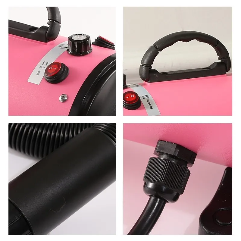 Pet Hair Dryer HONET PET High Power Low Noise Pet Water Blower Golden Hair Dryer Teddy Dog Hair Drying Box Large Dog