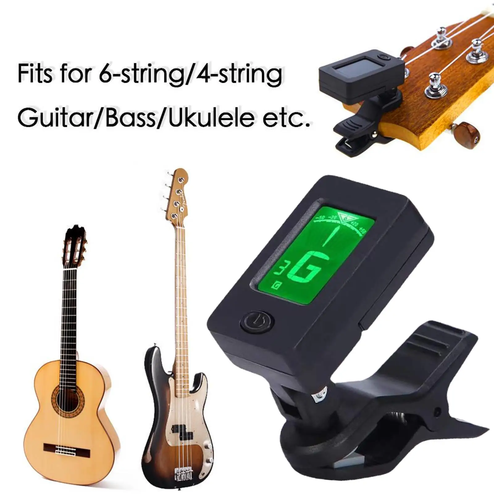 Bass Guitar Strings YULANBI Tools Clearance Guitar Tuner Rechargeable Clip On Tuner For Ukulele Violin And Chromatic Tuning Bass Guitar Tuner