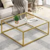 Small Square Coffee Table for Living Room,Simple Modern Center Tables for Small Spaces,Living Room Tea Tables Easy Assembly 1