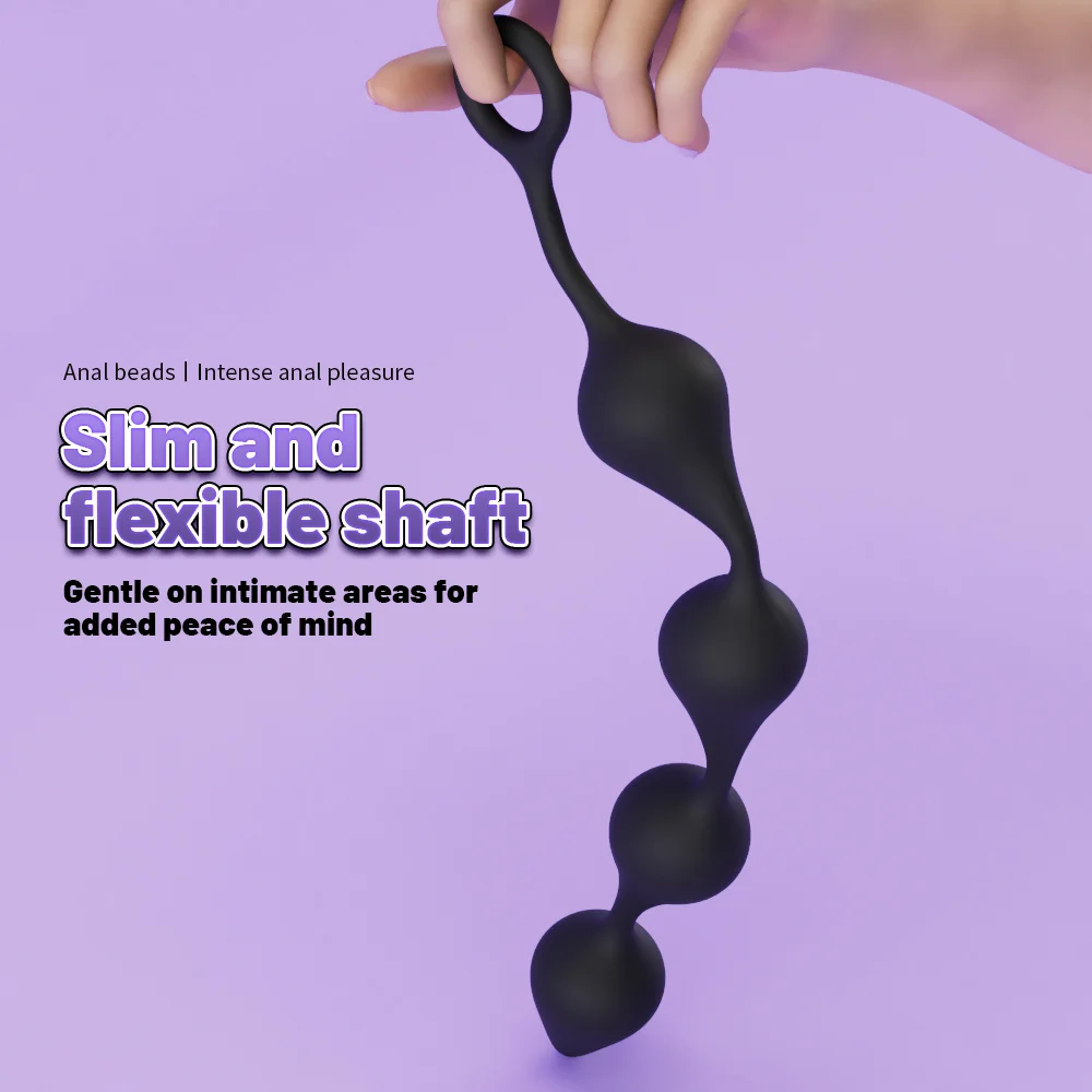 Perline anali, plug anale, stimolatore prostatico, plug anale a sfera, giocattolo sessuale per adulti per donne, uomini, coppie, masturbatore, strumento SM per flirtare, perlina da tirare_voghion.com