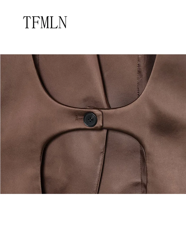 Elegan 2026 New Women Single Button Blazer Pant Suits Office Lady Notched Backless Coats Straight Long Pant Causal Outfits