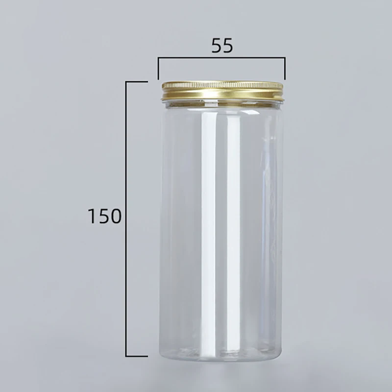 15 Sizes Clear Plastic Jar With Pink Aluminum Lids Empty Face Cream Cosmetic Container Gold Travel Refillable Bottles Box 3