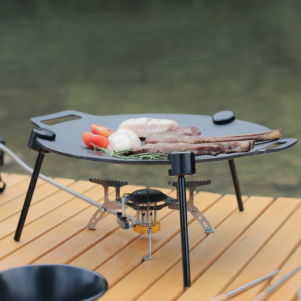 Barbecue Triangulaire Multifonctionnel et Polyvalent, Poêle T1 Portable et Réglable, Fournitures de Camping en Plein Air