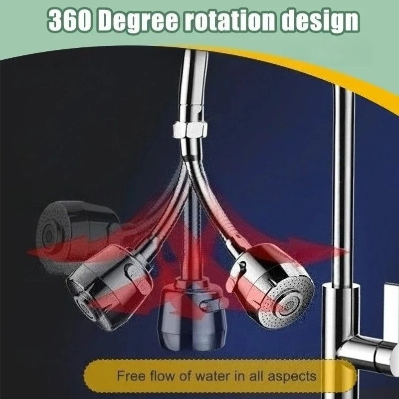 360 Degree Rotatable Faucet Extender Water Saving for Kitchen & Bathroom
