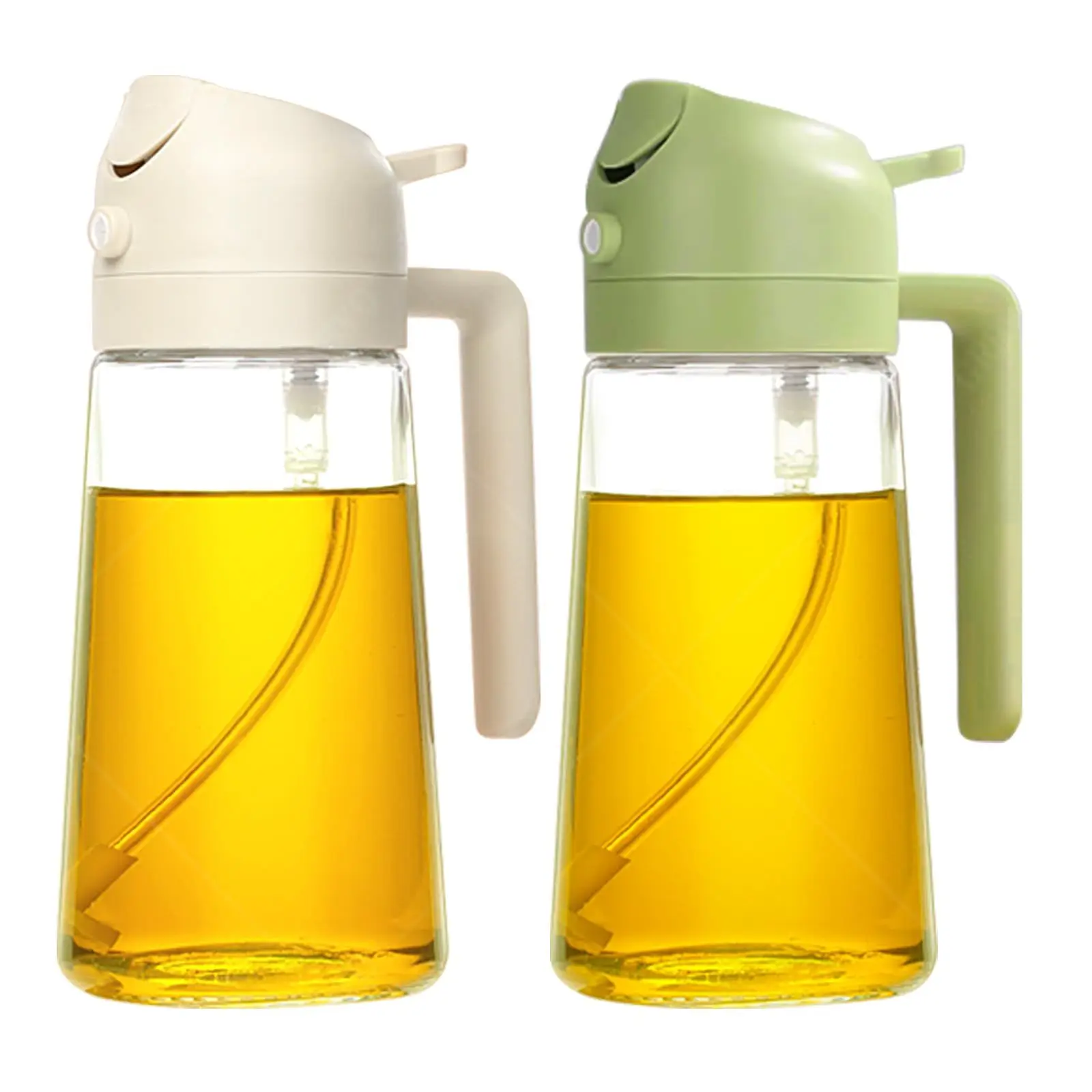 470ml Kitchen Oil Spray Dispenser Glass Olive Oil Cruet Anti-leakage BBQ Baking Cooking