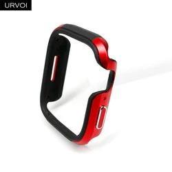 URVOI Anti-Shock Apple Watch Case - Premium TPU & Aluminum Alloy Protective Cover in Vibrant Colors for 45mm Series 7 8 9 (Red)