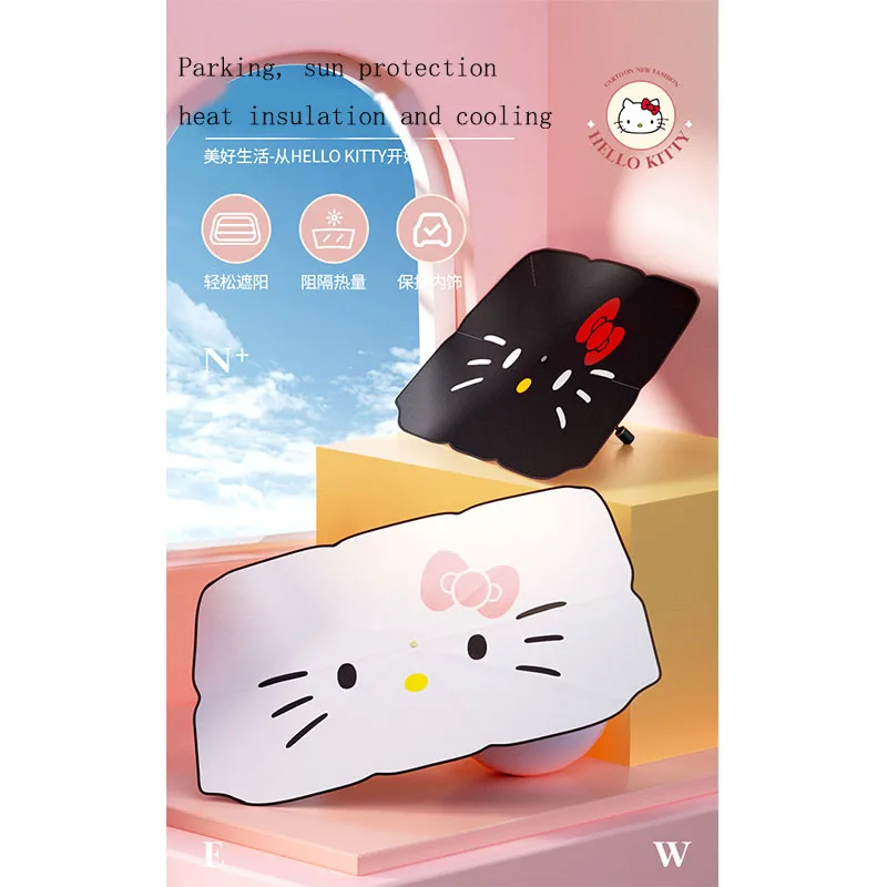 Sanrio Hellokitty Mymelody Kuromi Kawaii Car Sunshade Car Front