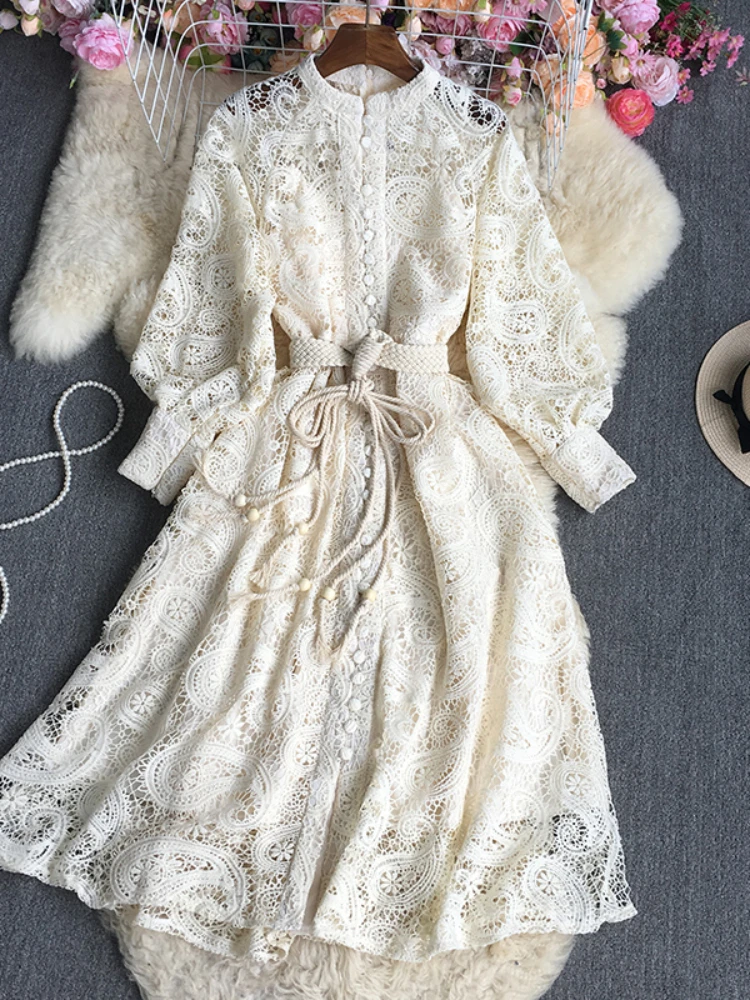 Crystal Un Hombro Gasa Y Encaje Vestido Con Apertura Malva Vintage Tallas Grandes main image 1