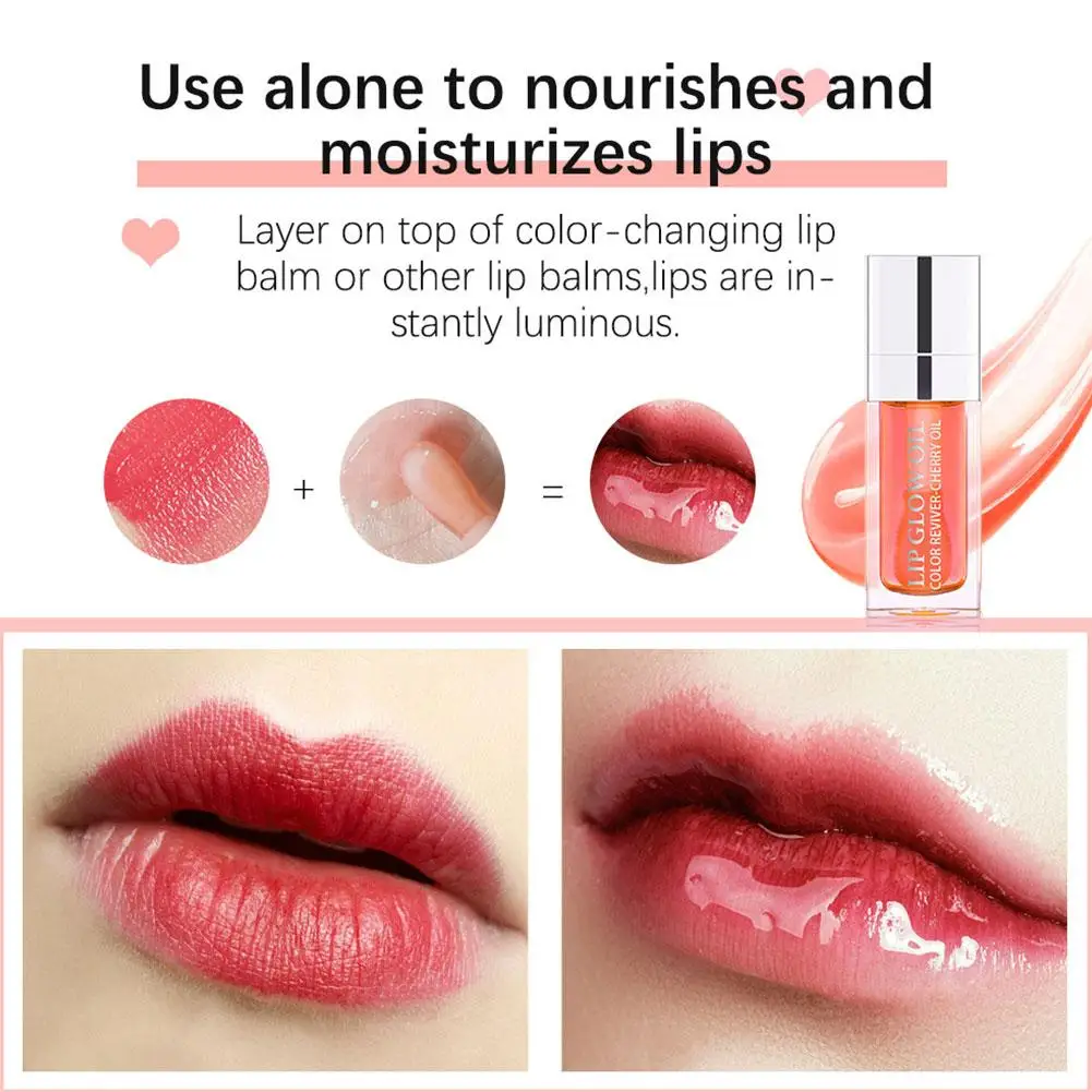 Mirror Water Lip Glaze Long-lasting Waterproof Crystal Moisturizing Glow Jelly Oil Tint Cosmetics Lip Oil Lip Cup Care Non- M8T7 2