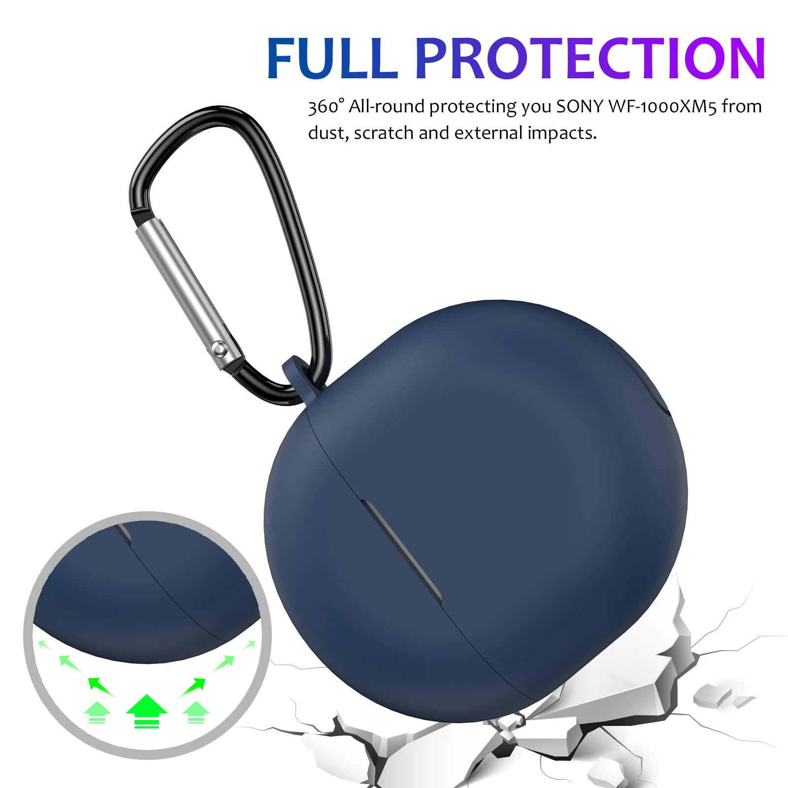 Skin-Friendly Silicone Earphone Case with Hook