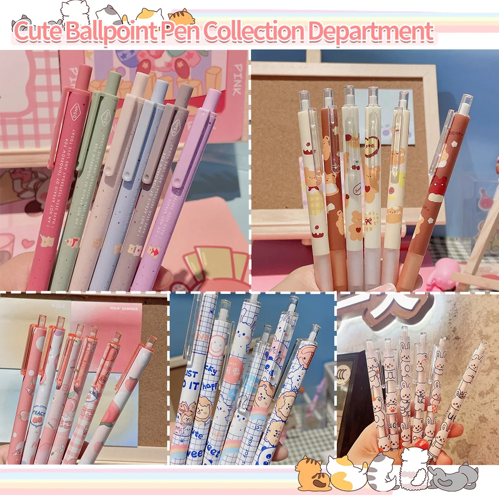 1 PCS Cute Gel Pen Stationery Series Kawaii Ballpoint Pen Fashion Gel Pen Student Stationery Drawing Exam Office Supplies