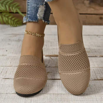 New Summer Mesh Square Toe Breathable Women Shoes Fashion Hollow Out Casual Flat Shoes for Women Large Size Zapatos De Mujer 1