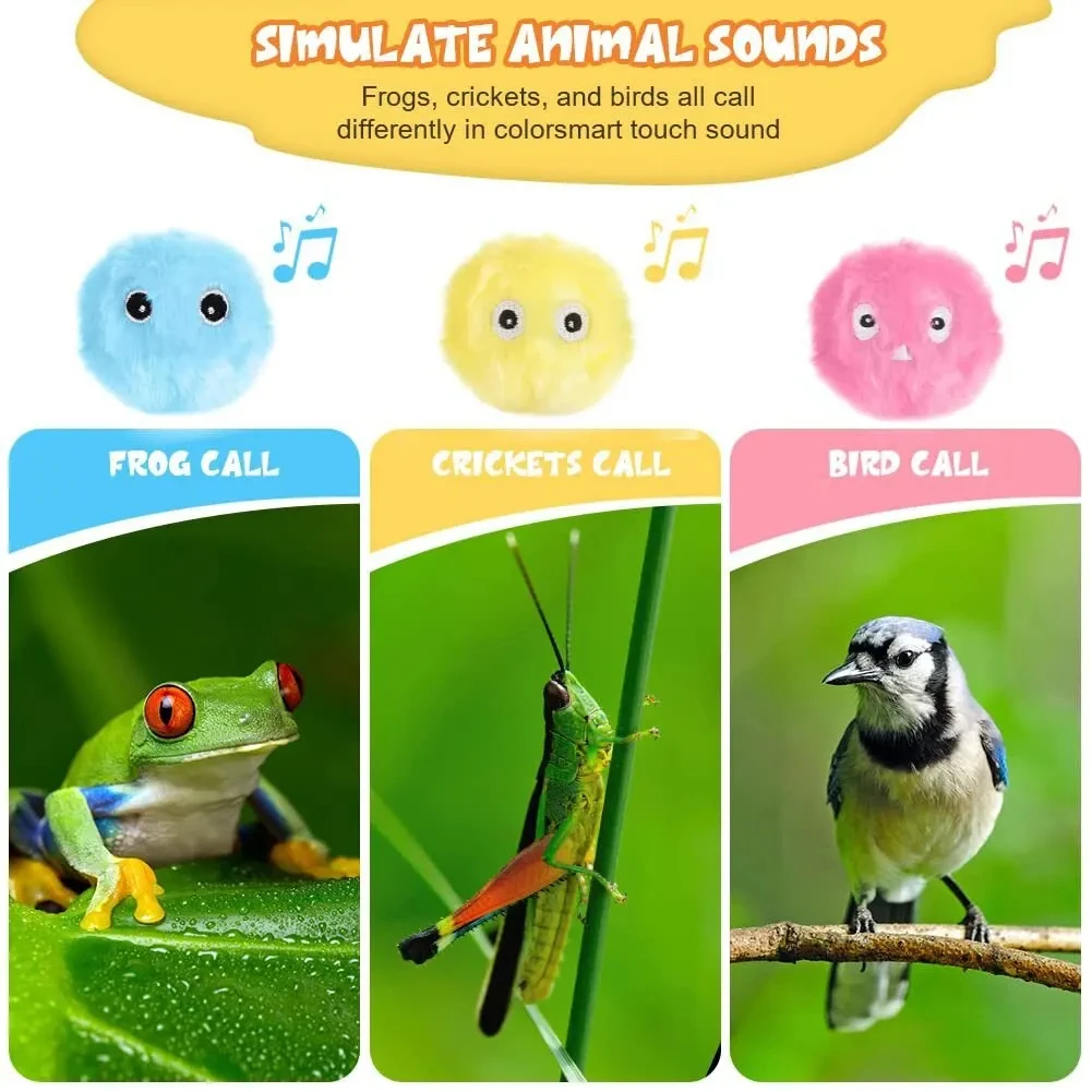 Plush Toys Automatic Cat Toy Random Barking Sounds Interactive Ball Boredom Relief Exercise Electric Pet Teaser Gift