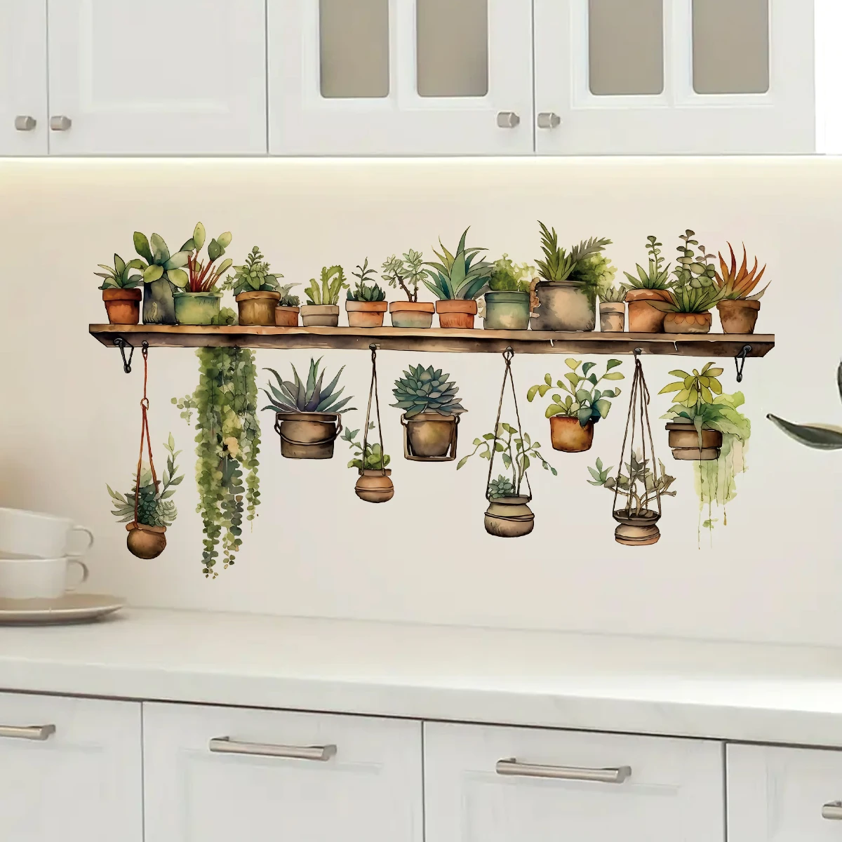 Wall Stickers Self Adhesive Stickers Vinyl Stickers Garden Potted Plant Bonsai Flower Wall Stickers For Home Decor
