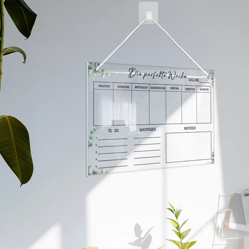 Hanging For Wall Magnetic Erasable Memo Board Shopping Clear Writing Acrylic Practical Dry Erase