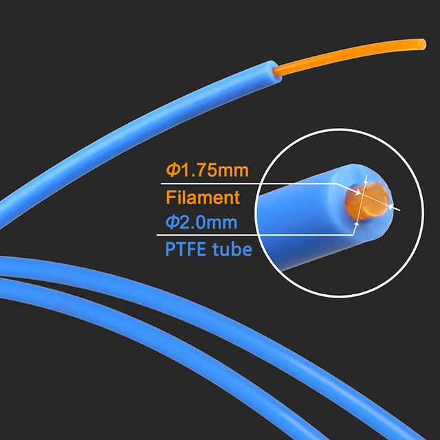  Tube Teflon (PTFE) pour Filament 1.75mm Bleu - au mètre