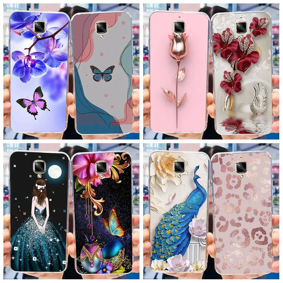 Flower Butterfly Design Transparent Soft Case Cover, Clear Protector Sleeve