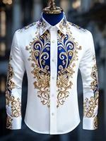 Chemise à manches longues pour hommes, vêtements imprimés haute définition, vacances de loisirs en plein air, luxe, à la mode, créateur de haute qualité 2