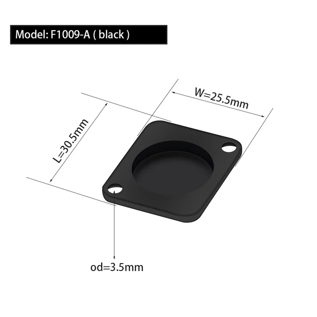 1pc Powercon D Type Coupler Plate Power Coupler Baffle Zinc Alloy Black