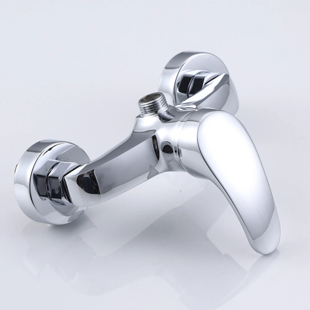 Wall-mounted Shower Faucet Zinc Alloy Single Handle Bathroom Bathtub Chrome Finish Mixer Faucet Modern Shower Tap bathroom faucet bathroom shower faucet set