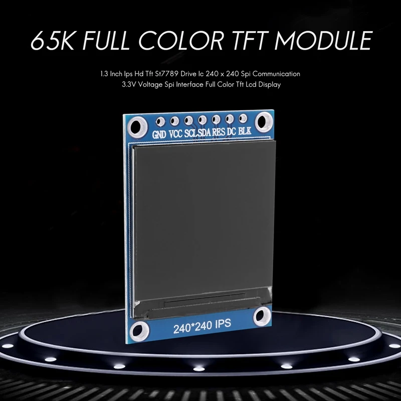 Ǯ ÷ Tft LCD ÷, Ips HD Tft St7789 ̺, Ic 240X240 Spi , 3.3V  Spi ̽, 1.3 ġ