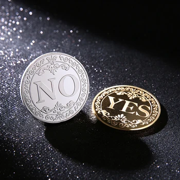 1PC Bronzo Sì o non Moneta commemorativa Souvenir Gioco non valuta Prop Decisione Monete Collezione Decorazione Artigianato