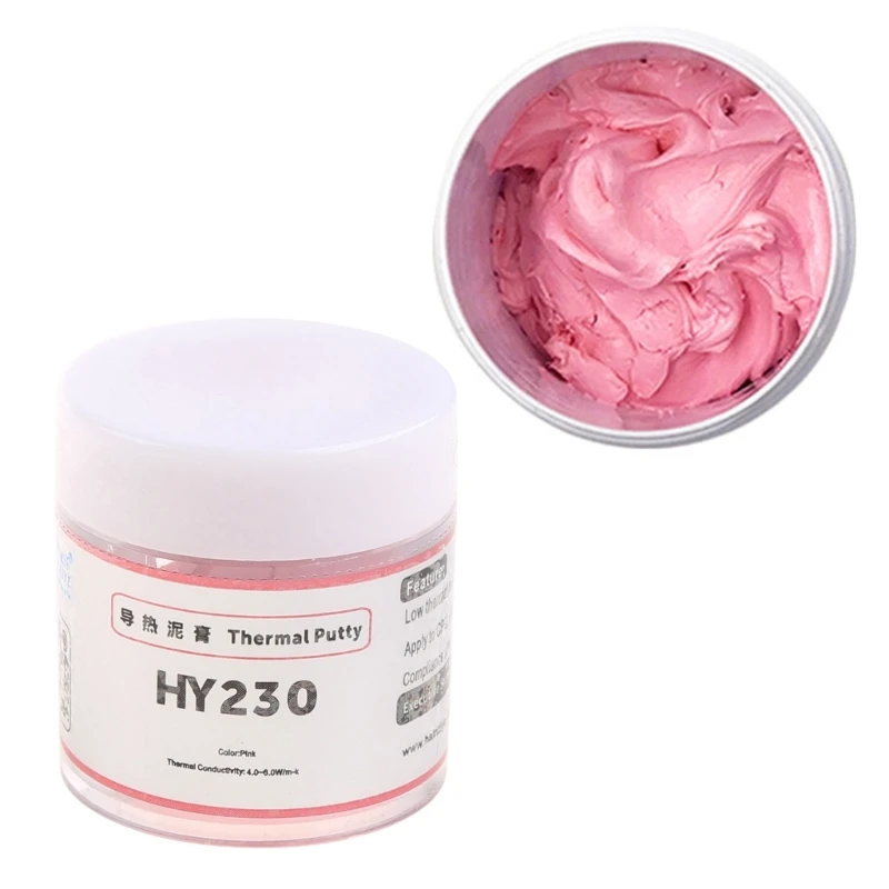 

HY234 4.0W Pink Thermal Grease Paste Shape Formable Heatsink Thermal Compound for Computer Chip Chipset CPU GPU Cooler