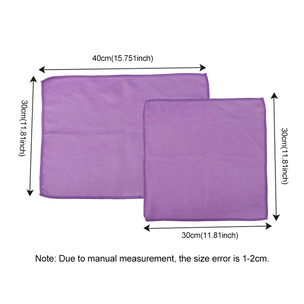 Microfiber Cleaning Cloth Traceless For Windows Cars Mirrors Polishing Fish Scale Soft Lint Reusable Glass