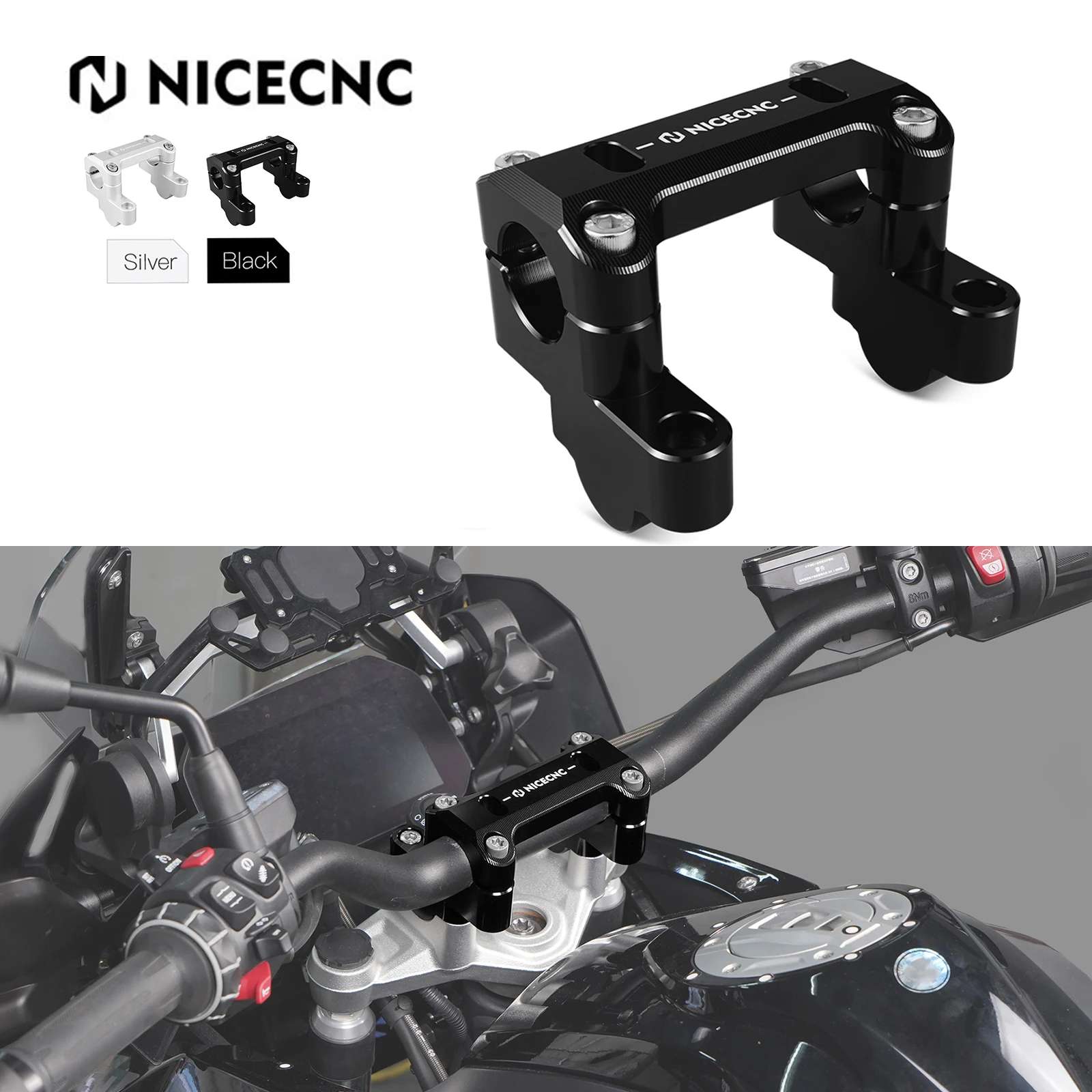 45MM-Handlebar-Riser-Handle-Bar-Mount-For-BMW-R-1200-GS-13-18-R1200GS ...