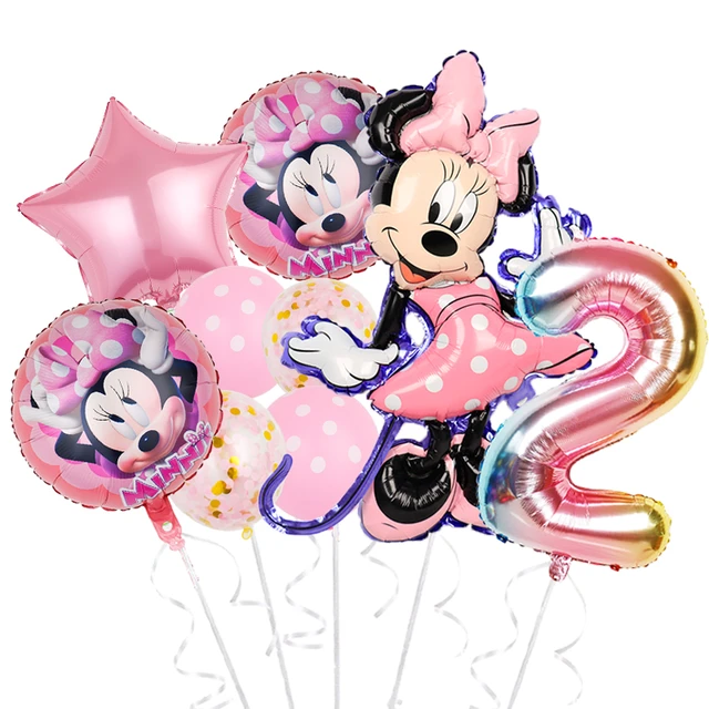 Baby Minnie Mouse Party Decorations - Globos Y Accesorios - AliExpress