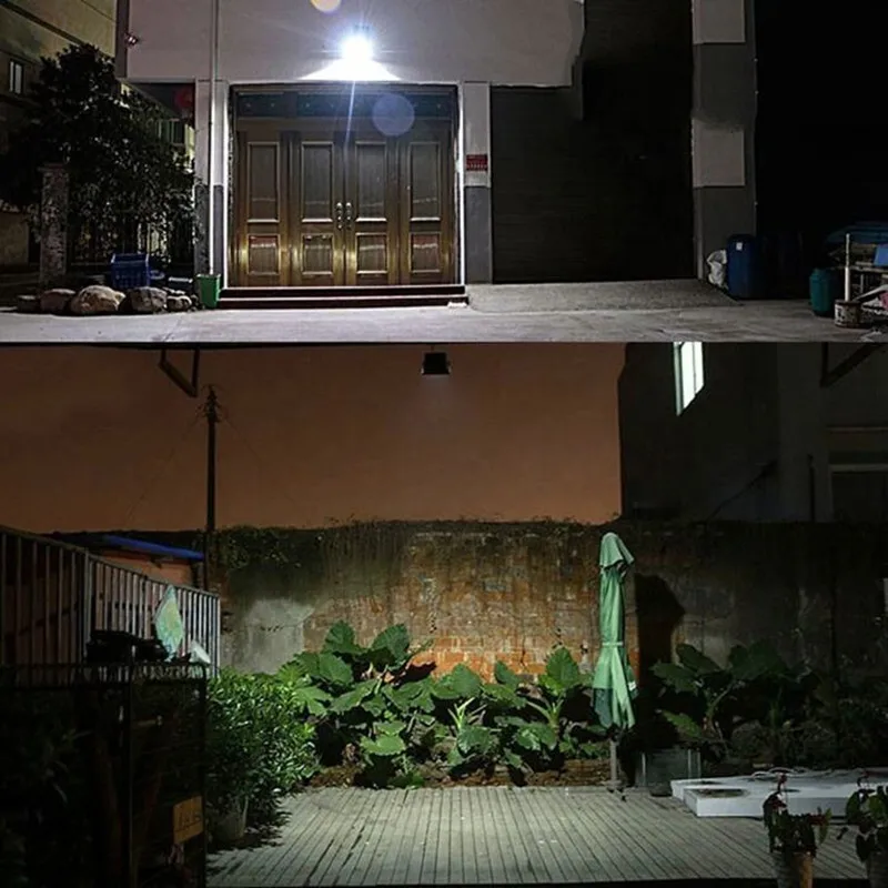 태양광 벽 조명, 야외 방수 걸이식 하이라이트, LED 원격 투광 조명, 정원