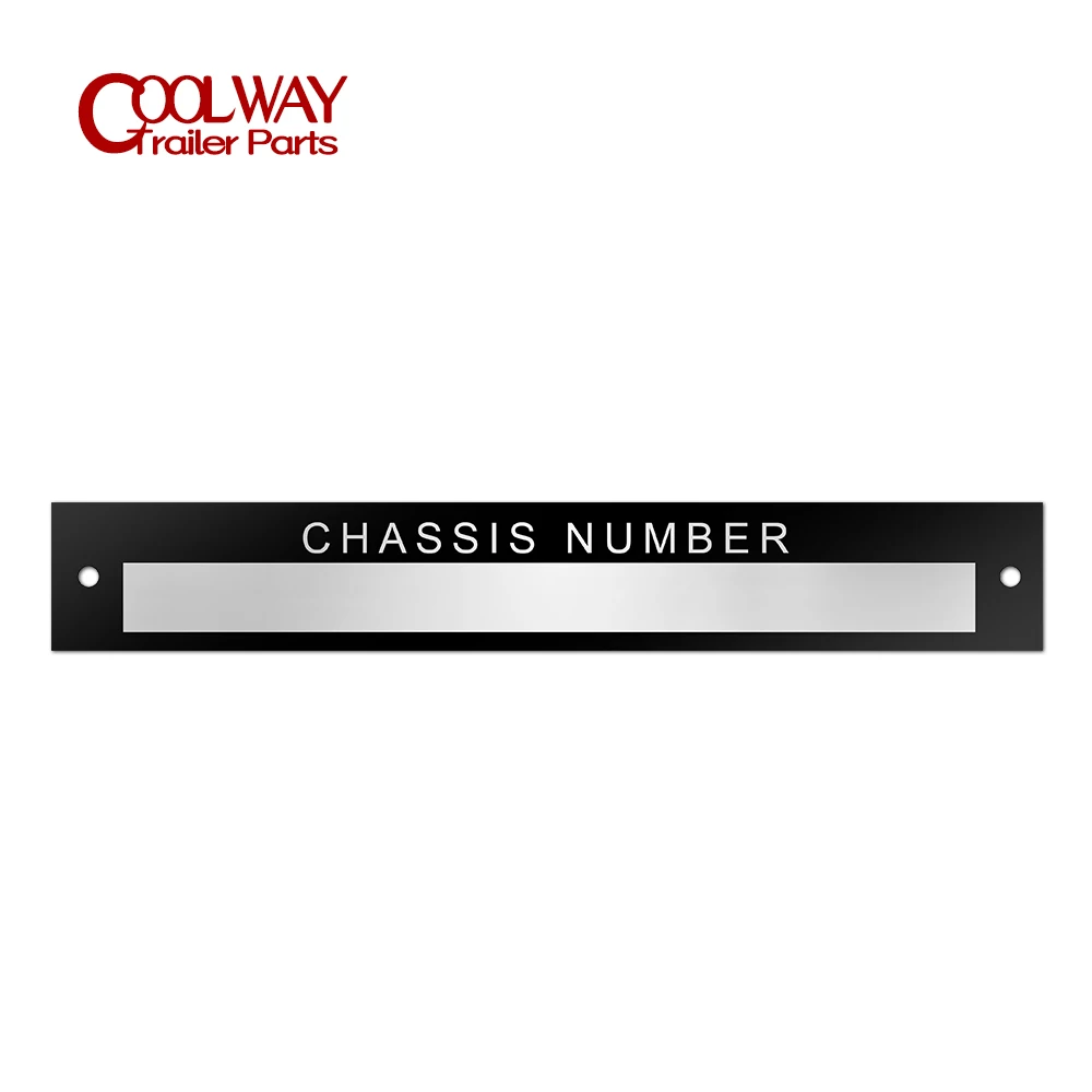 High Quality Aluminium Chassic Vin Serial Number Plate ID Tag Vehicle Date Identification 100 X 15MM identification