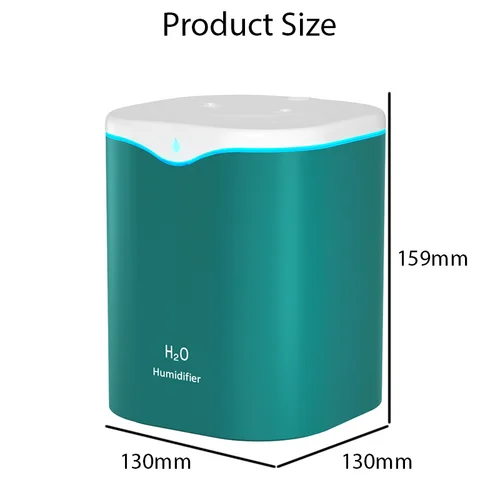 2000ML USB 공기 가습기, 더블 스프레이 포트 에센셜 오일 아로마 테라피, 쿨 미스트 메이커, 홈 오피스용 포거 정화 3