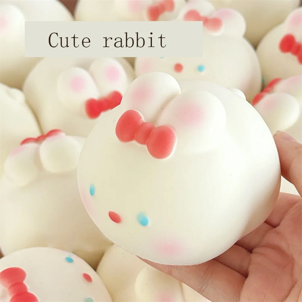 Novelty Simulated Fruit Fruit Squeeze Toy Cheese Food Cartoon Fidget Toy TPR Rabbit Fruit Pinch Toy Kids Tricky Doll