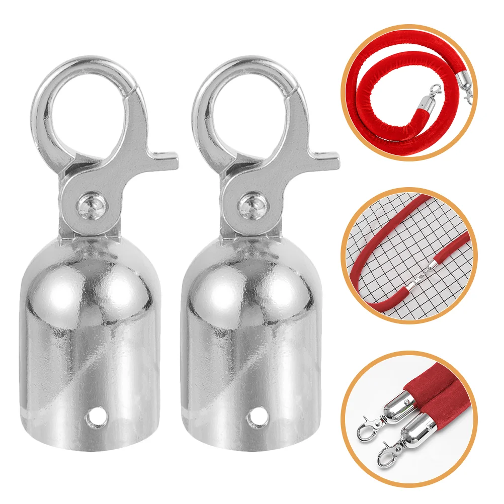 

2 Pcs Accessories Rope End Stop Lanyards Stainless Steel Metal Cord Lock Stopper