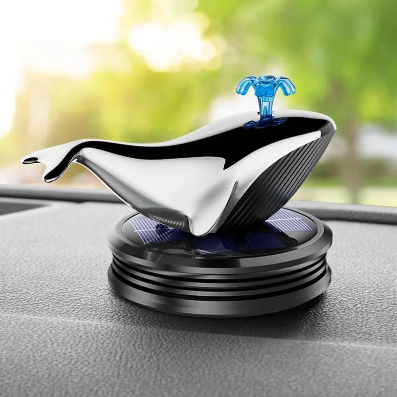 Solar Car Fragrance Dolphin Design Car Air Freshener Solar Automatic  Rotating Floating Car Aromatherapy Diffuse Interior Decor