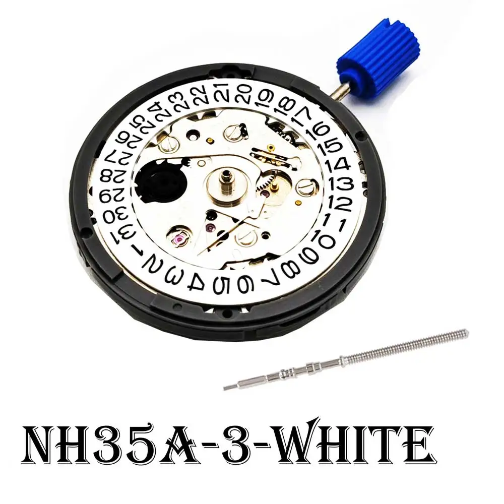 High-precision Mechanical Manual NH35 4R35 White Movement With 24 Gemstones Watch Replacement Parts From Japan mechanical watch movement watch movement jewelry mechanical movement
