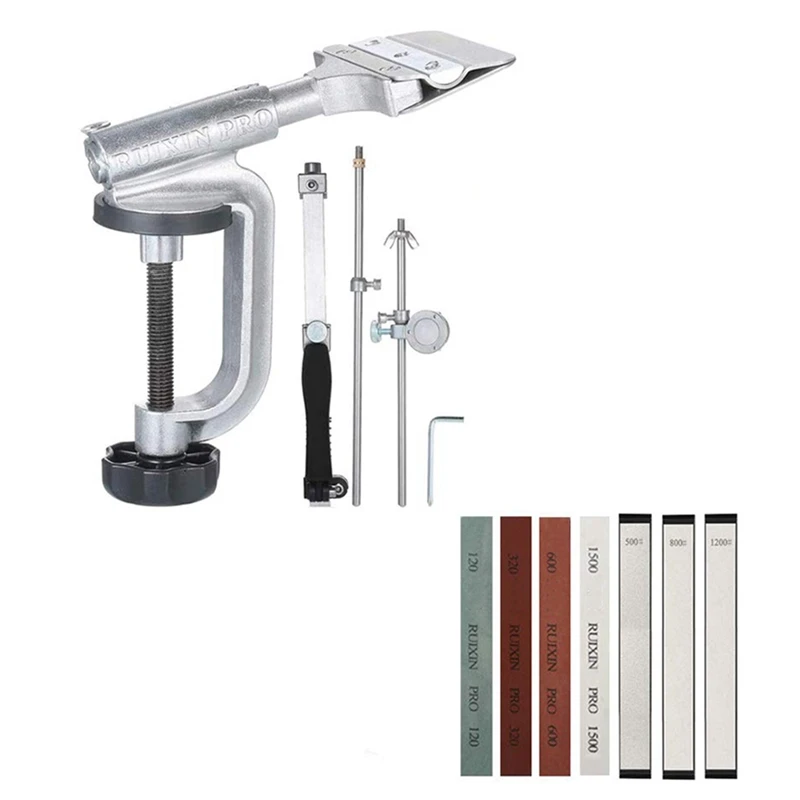 

Kitchen Sharpeners, Professional RX-008 Knife Sharpener Knife Sharpening Kit System Blades Fine Grinding Polishing Tool