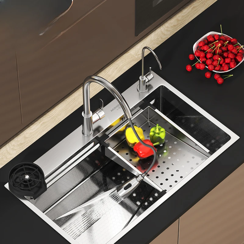 

SUS304 food-grade stainless steel black nano-thickening and deepening large single-groove honeycomb embossing integrated