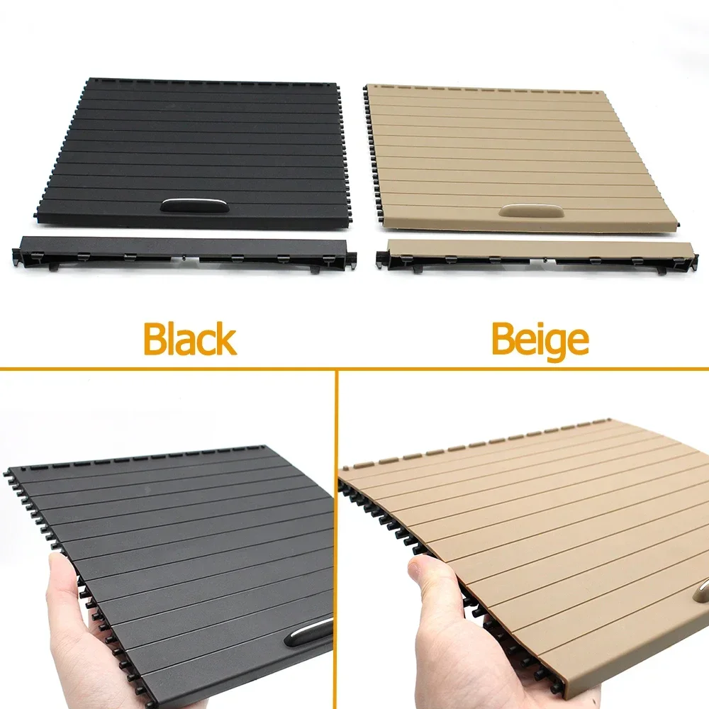 Interior Car Dark Brown Drink Water Cup Holder Cover Roller Blind Shutter For Mercedes Benz ML GL GLE GLS W166 W292 2012-