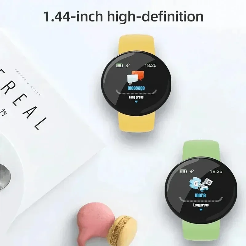 D18 Smart Watch Schermo a colori circolare Modalità sportive multiple Informazioni sulle chiamate Promemoria Foto per prendere musica Bracciale intelligente regalo - immagine 6