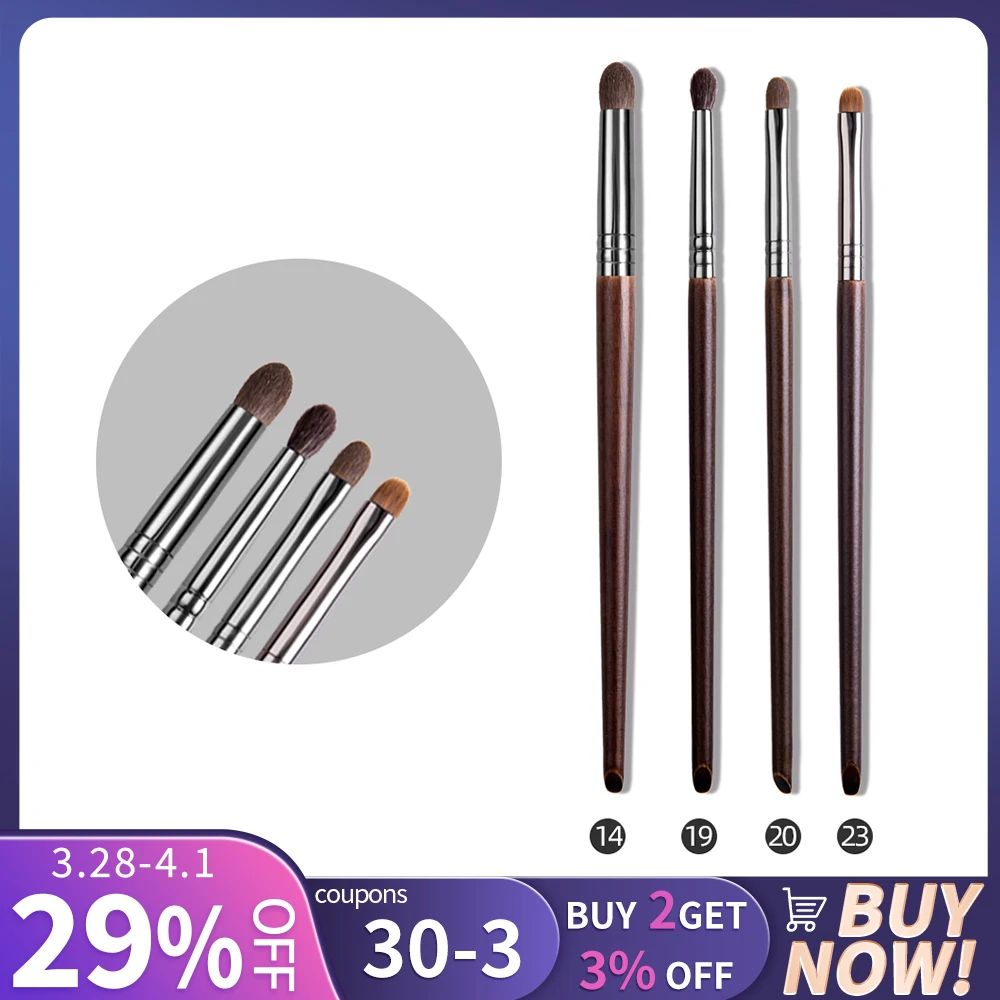 OVW Point Shader Eye Brush Set Horse Hair Tapered Smudge Crease Blending Eyeshadow Brushes Makeup brochas de maquillaje 4pcs | Красота и