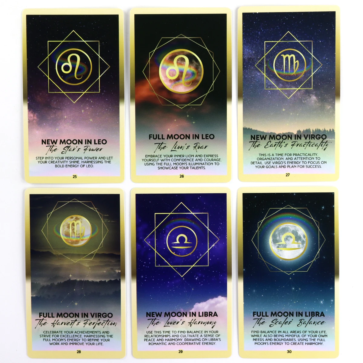 Mystic Moon Oracle Cards For Family Party High Quality Fortune Telling Divination Keywords Meaning Cards Deck Board Game 6