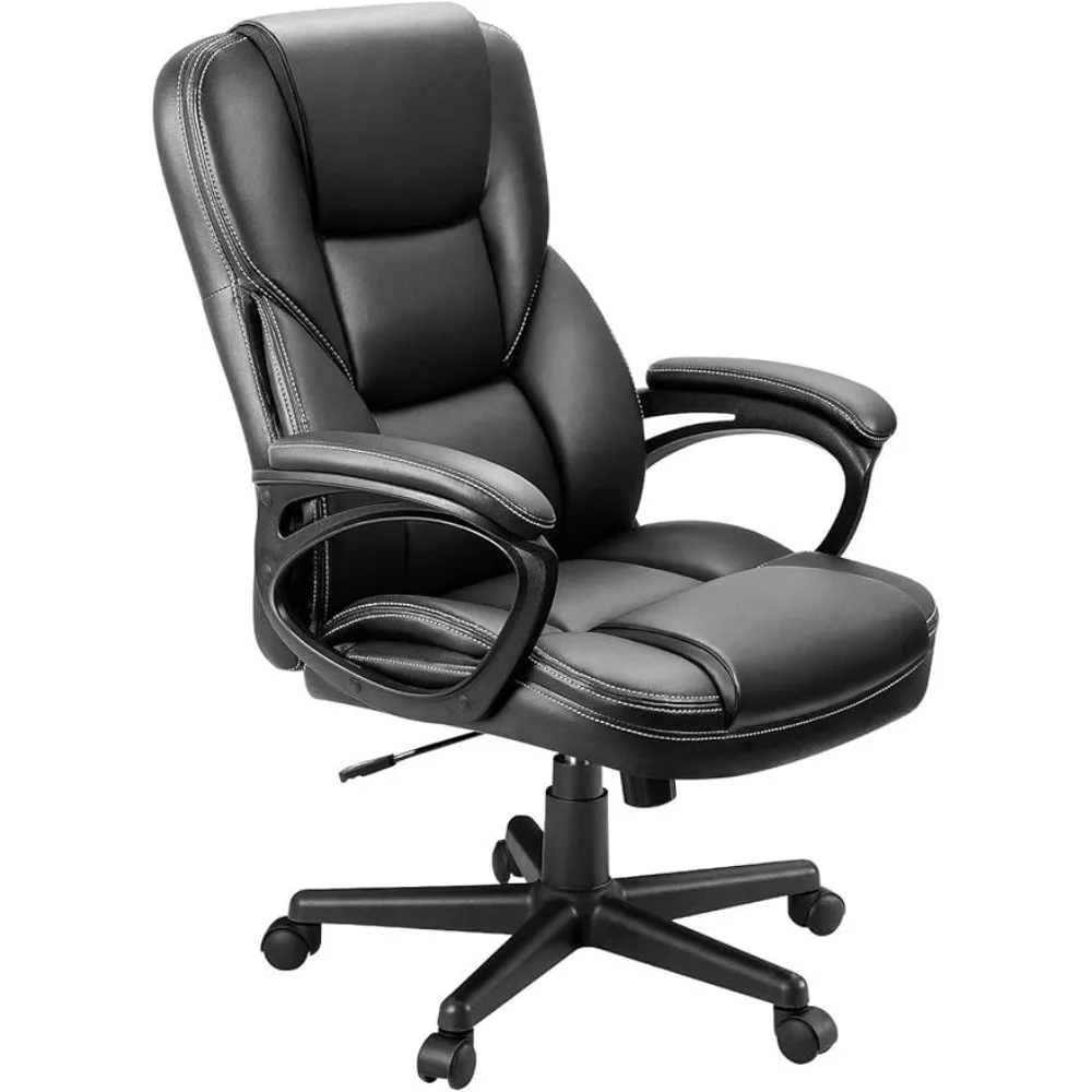 Chair High Back Adjustable Managerial Swivel Computer PU Leather Chair with Lumbar Support (Black)freight free variable balans original kneeling chair designed by peter opsvik black revive fabric with black ash base freight free