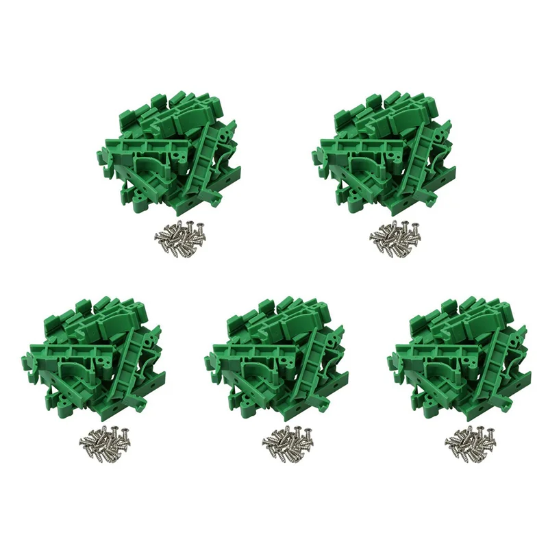 B92B-100Pcs DRG-01 DIN 35 레일 마운트 장착 지원 어댑터 회로 기판 브래킷 홀더 캐리어 클립 커넥터 용 PCB